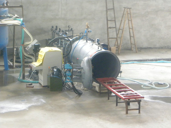 木材殺蟲劑浸漬設備、木材脫脂設備